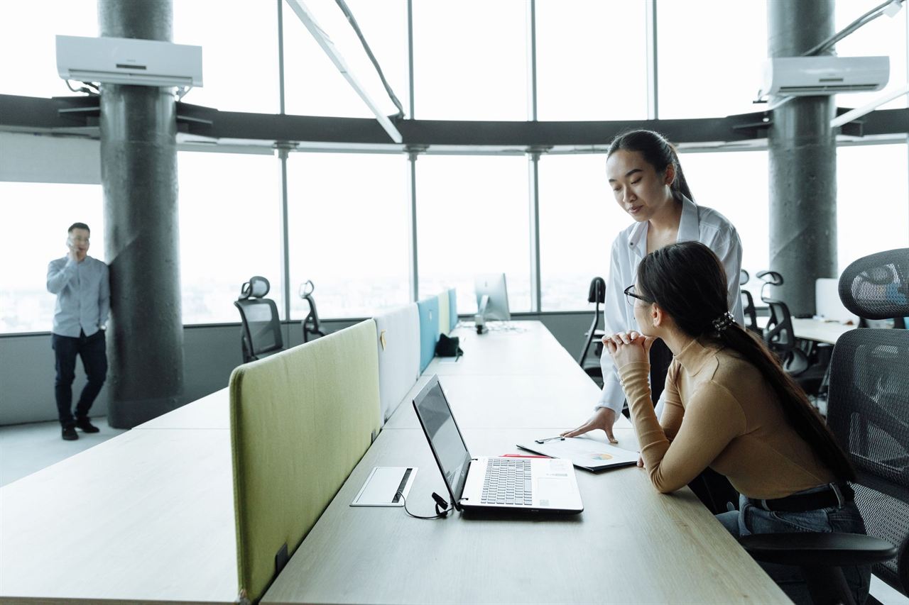A team working together in an office